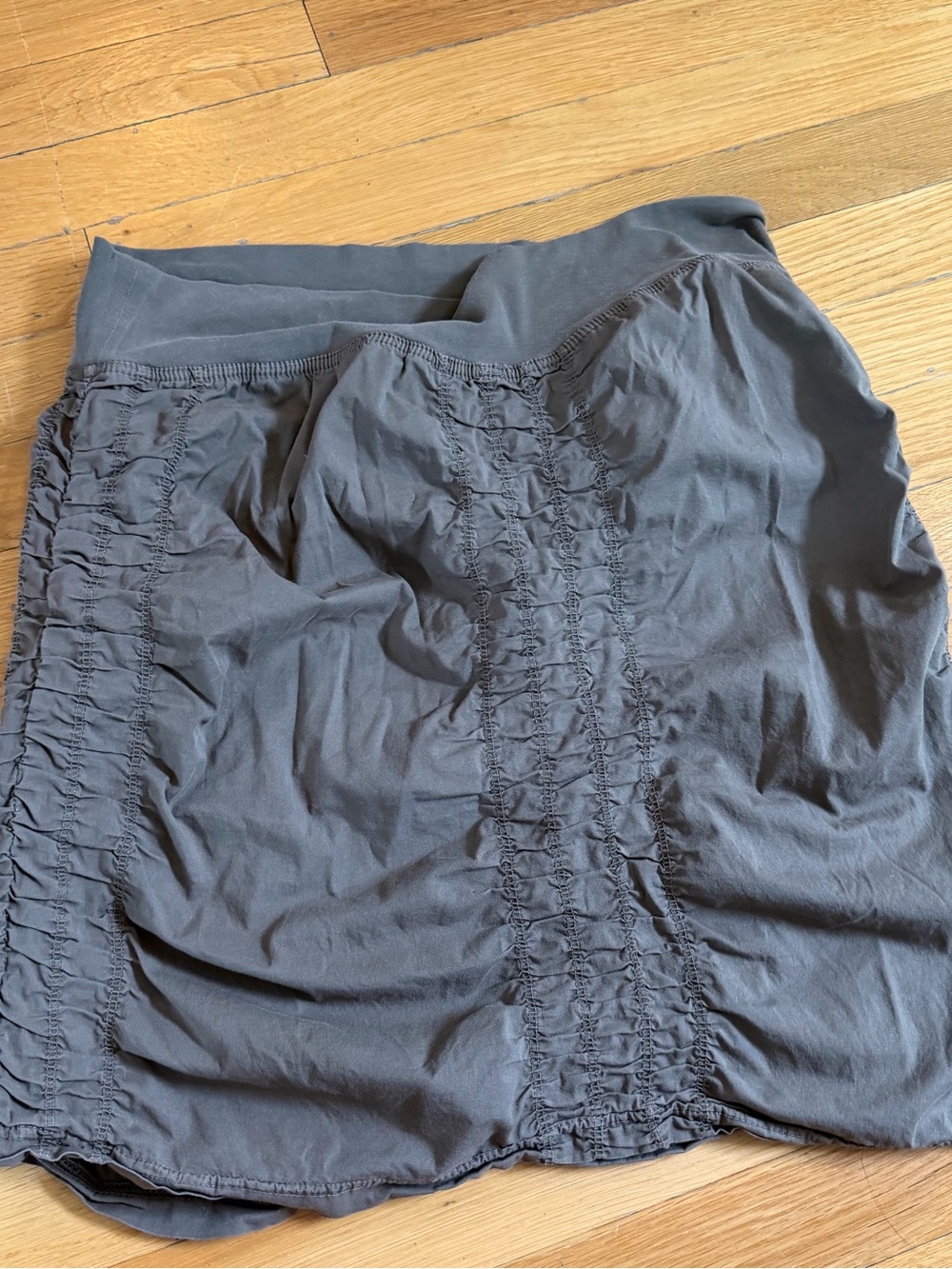 Gray Ruched Women's Skirt